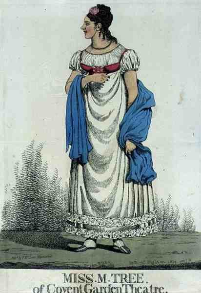 Miss M. Tree of Covent Garden Theatre, pub. av Thomas McLean av Richard Dighton