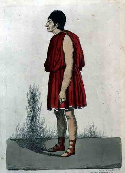 Mr Kean som Lucius Junius i "Brutus", pub. av Thomas McLean av Richard Dighton