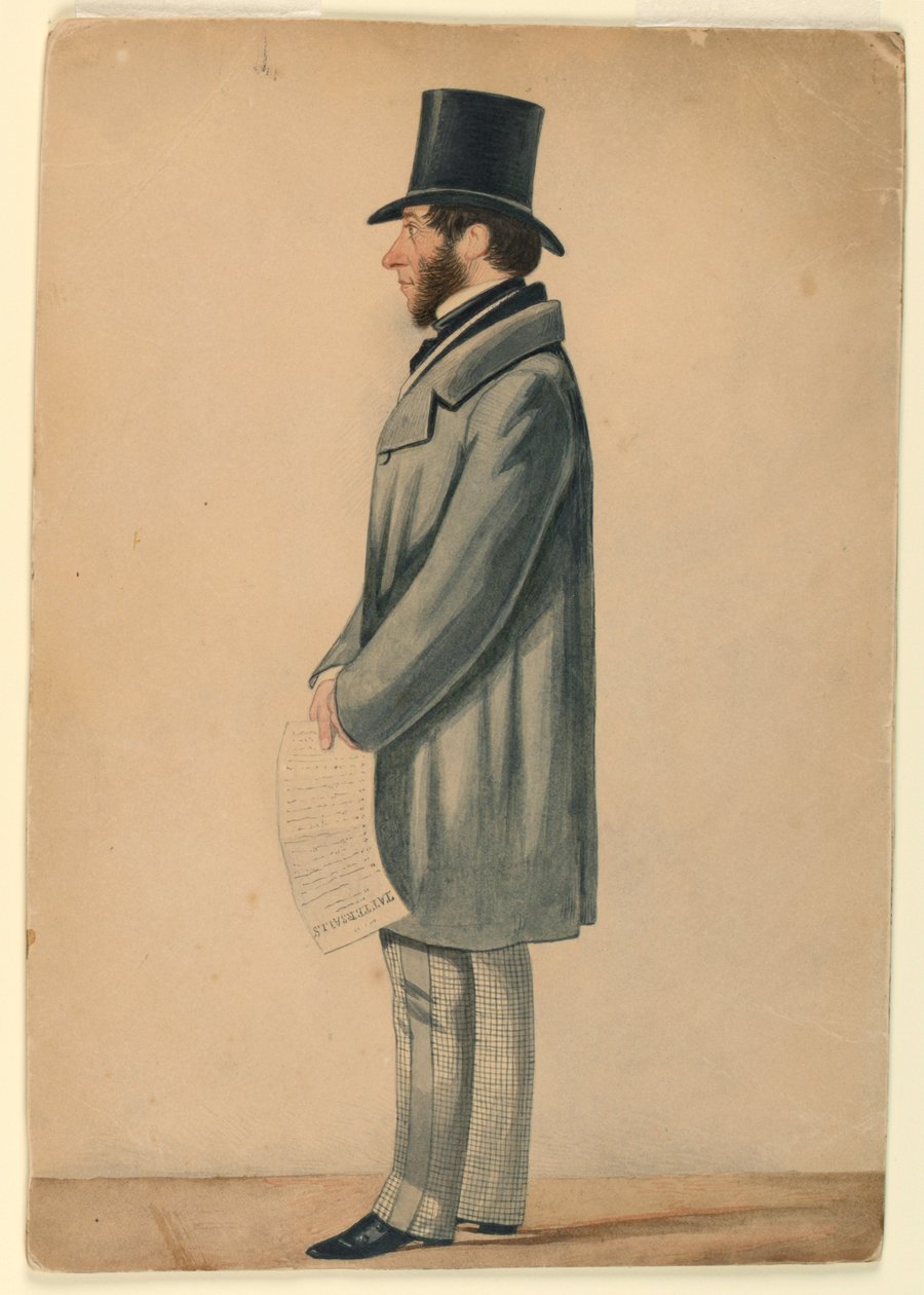 Portrett av ukjent mann av Richard Dighton