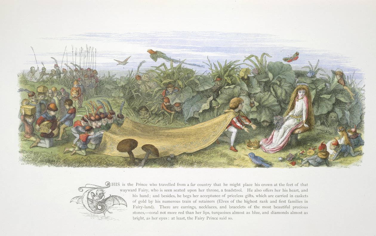 En prins som tilbyr gaver av Richard Doyle