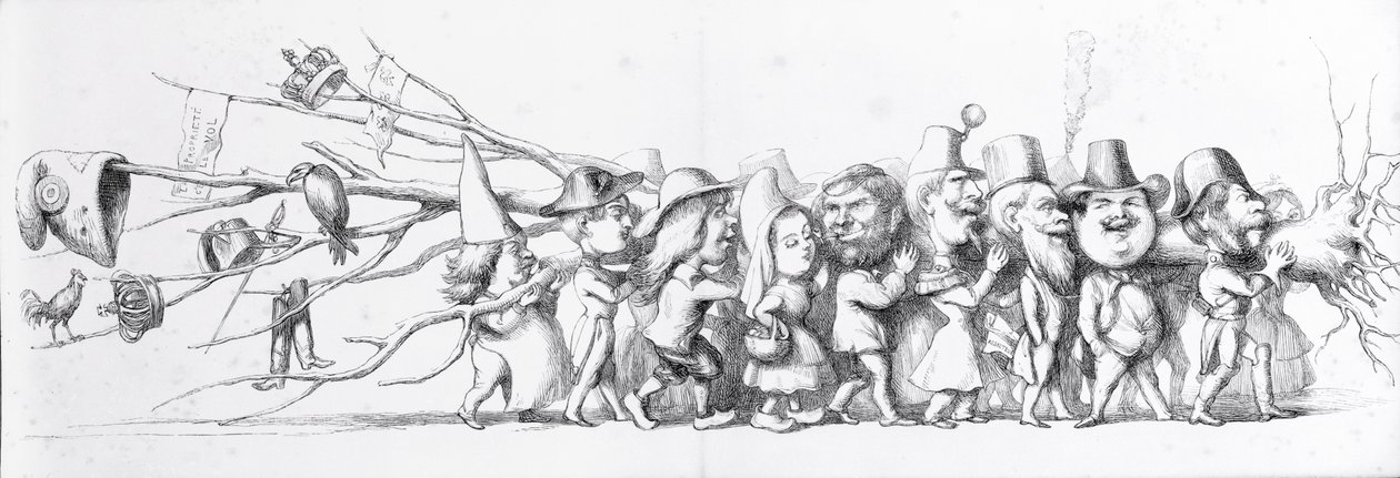 Franske besøkende til den store utstillingen, 1851 av Richard Doyle