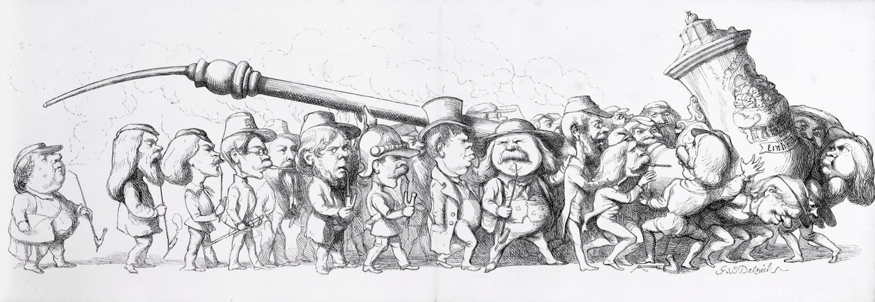 Tyske besøkende til den store utstillingen, 1851 av Richard Doyle