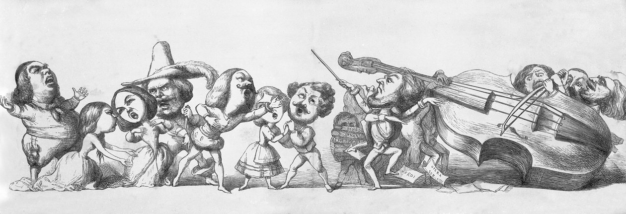 Italienske besøkende til den store utstillingen, 1851 av Richard Doyle
