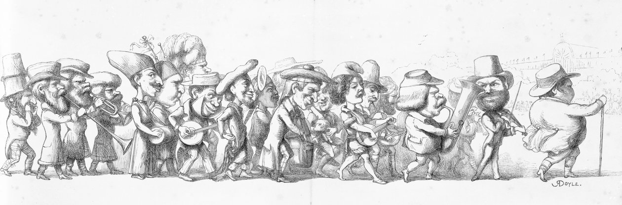 John Bull ledet besøkende til den store utstillingen, 1851 av Richard Doyle