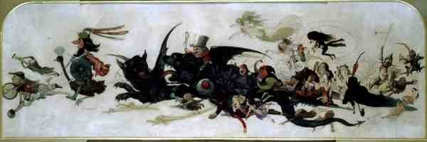 Riding Through the Air (akvarell på papir) av Richard Doyle