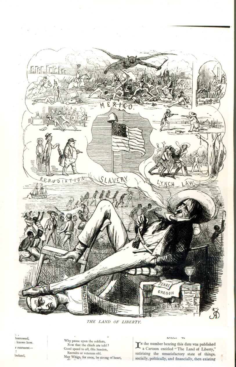 «Frihetens land», tegneserie fra Punch Magazine av Richard Doyle
