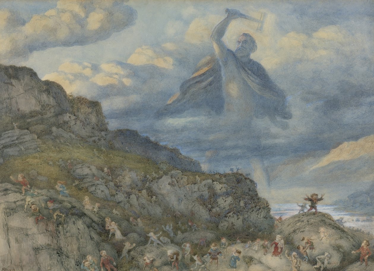Thor og dvergene, 1878 av Richard Doyle