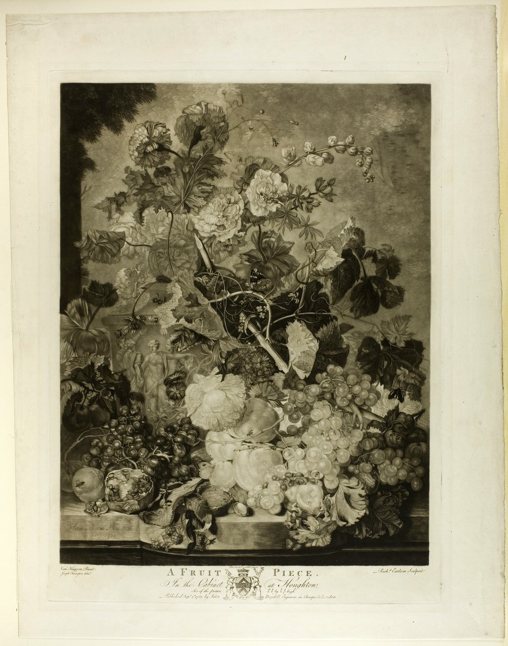 A Fruit Piece, fra The Houghton Gallery av Richard Earlom