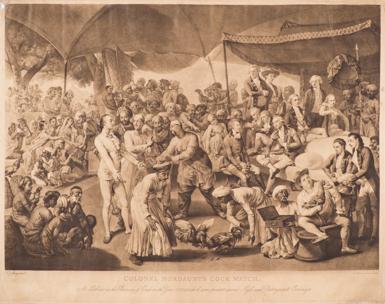 Oberst Mordaunts hanekamp av Richard Earlom