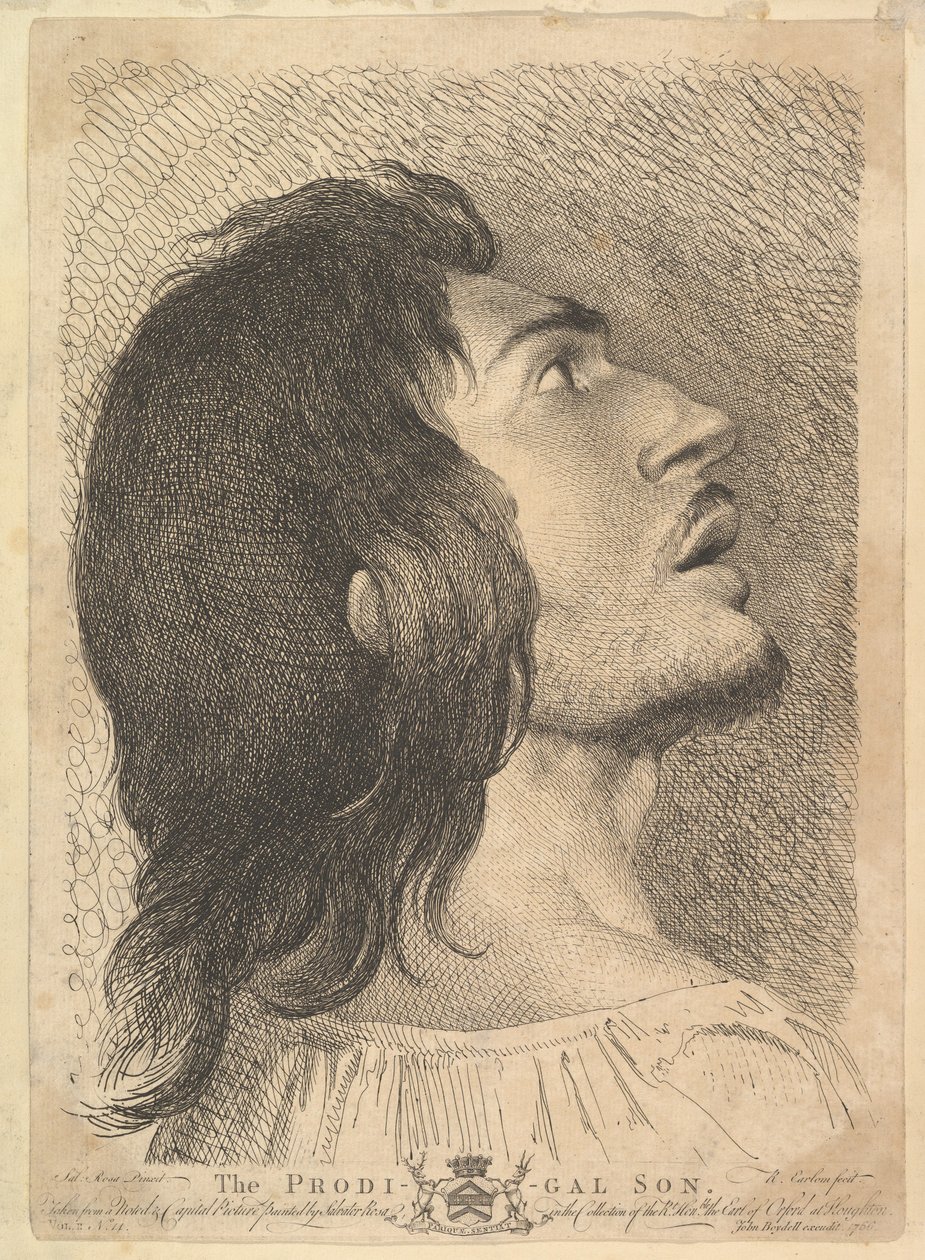 Leder i Profile of Prodigal Son, 1766. av Richard Earlom