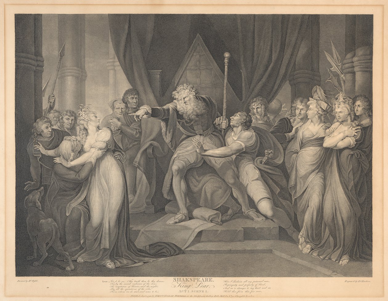 Shakespeare, King Lear, akt I, scene I av Richard Earlom