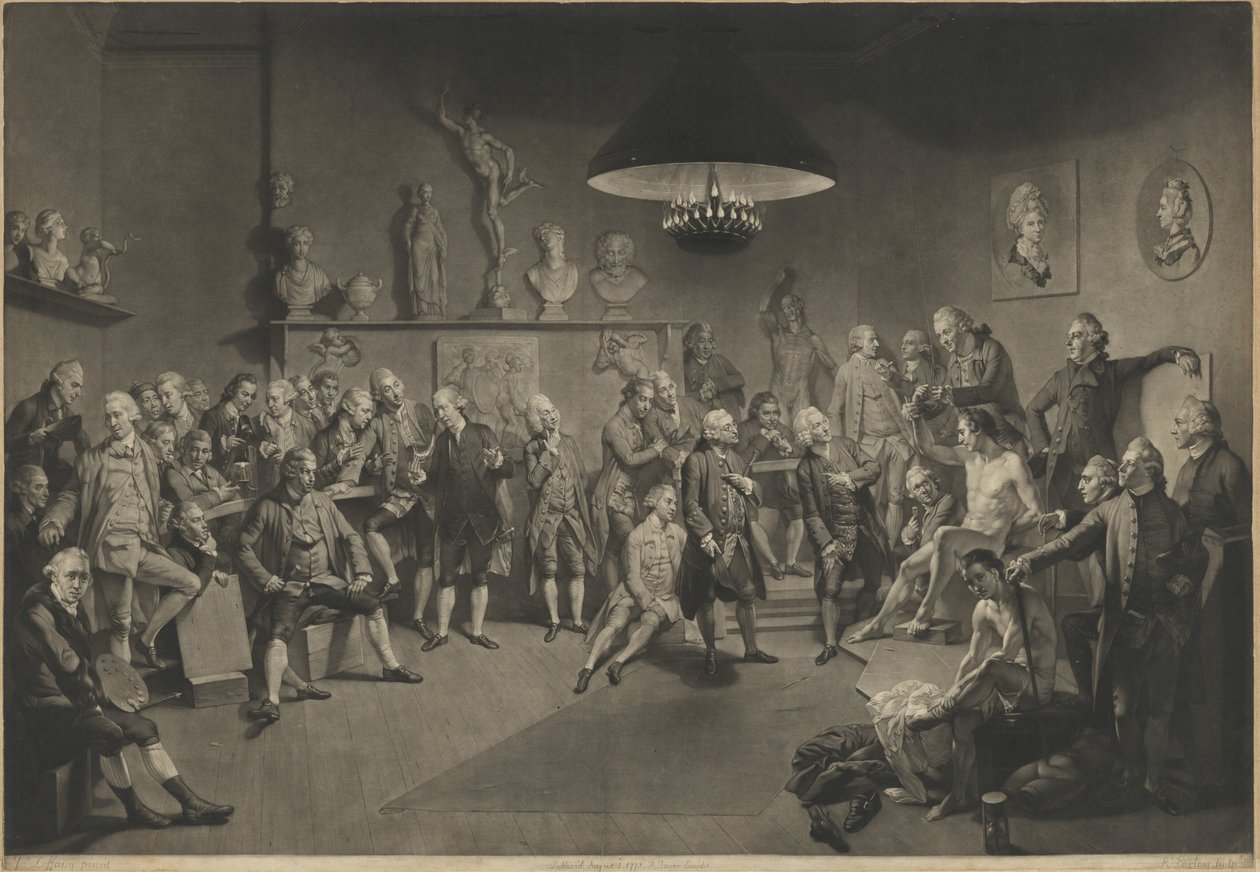 Det kongelige kunstakademi av Richard Earlom after Johann Zoffany