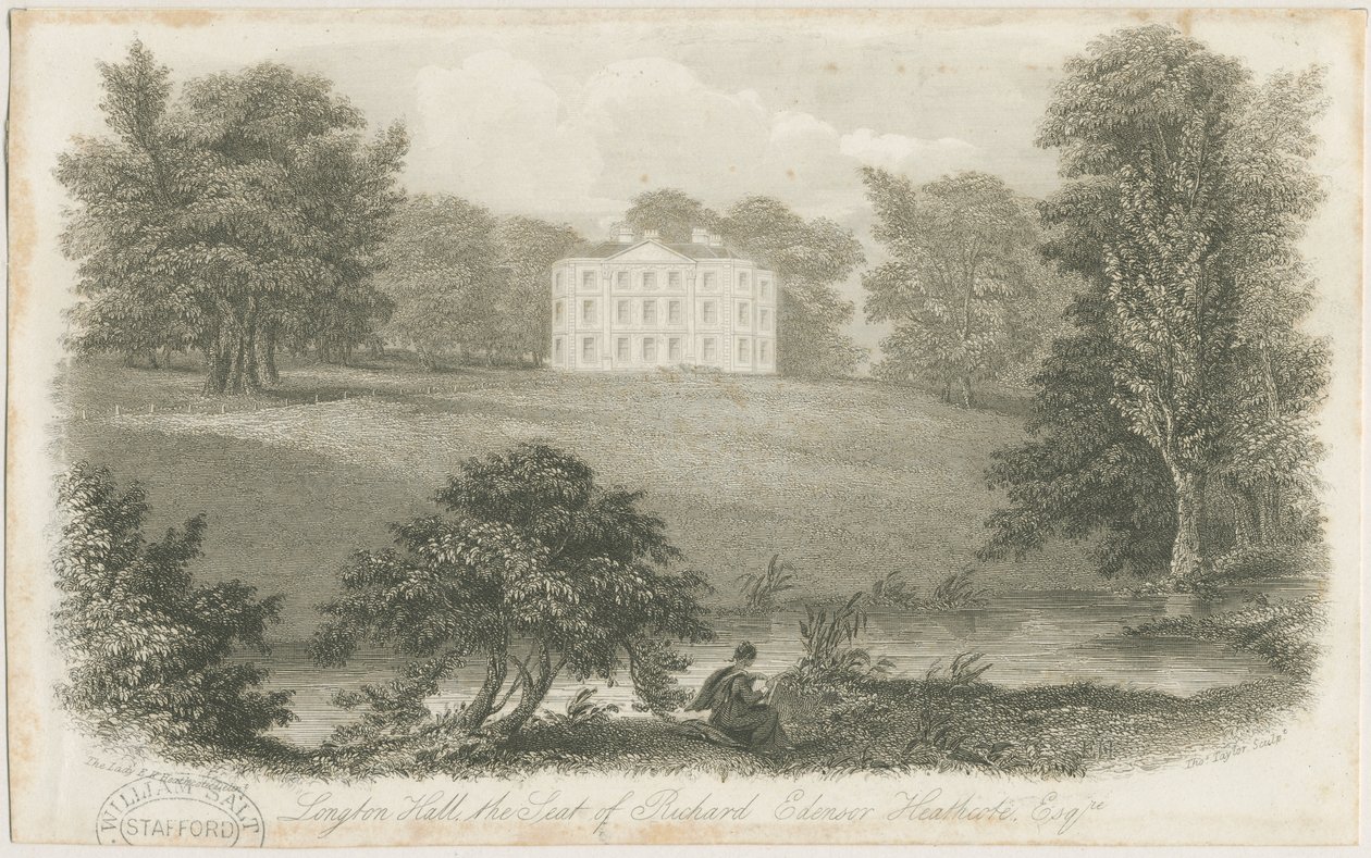 Longton Hall: stålgravering, og [?tidlig 1800-tall] (trykk) av Richard Edensor Heathcote