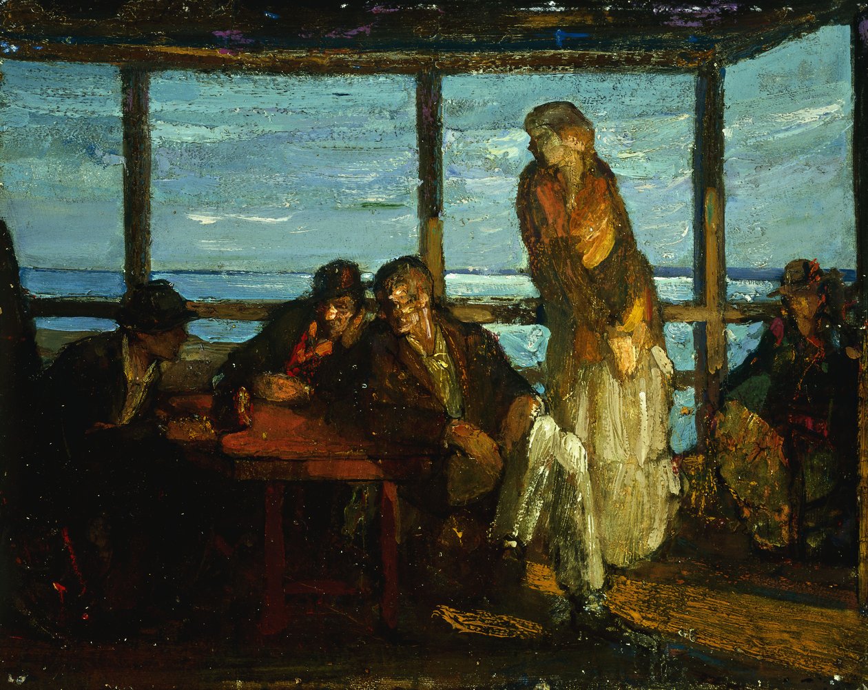 A Porch, Provincetown, ca. 1930-35 (olje på masonitt) av Richard Emil Miller