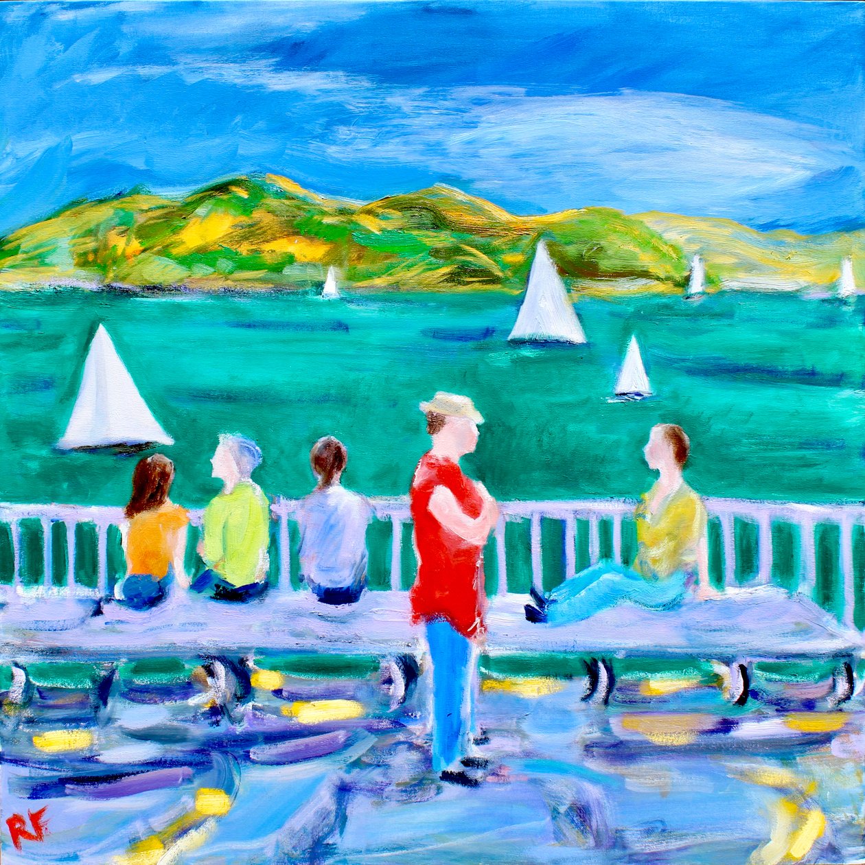 A Bench, Sausalito, 2017 av Richard Fox