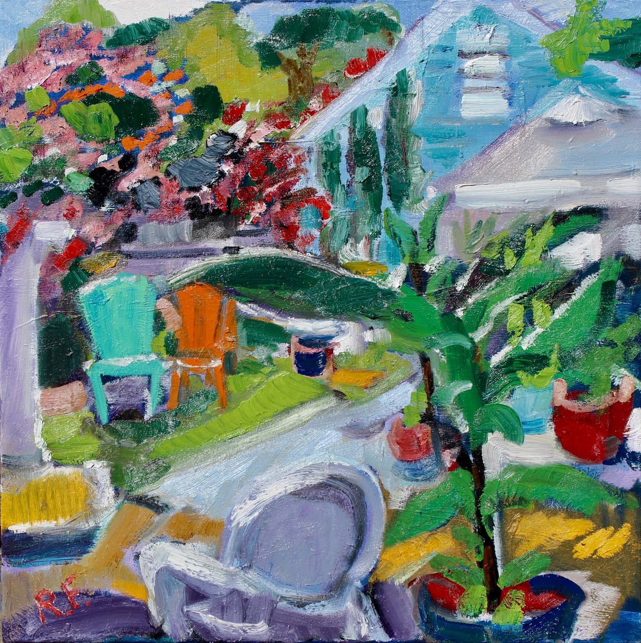 Bakgård, West Hollywood, 2018 av Richard Fox
