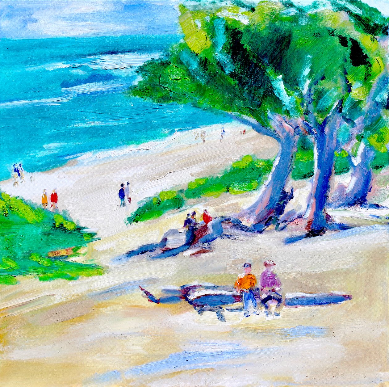 Cypress Tree and Beach, Carmel, 2019 av Richard Fox