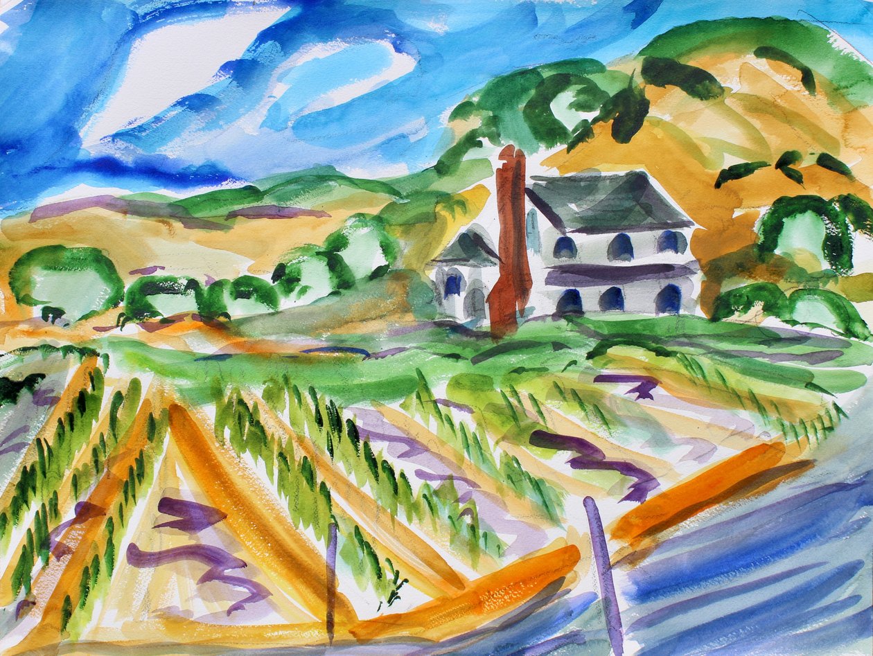 Hus på Dealy Lane, Napa, 2018 av Richard Fox
