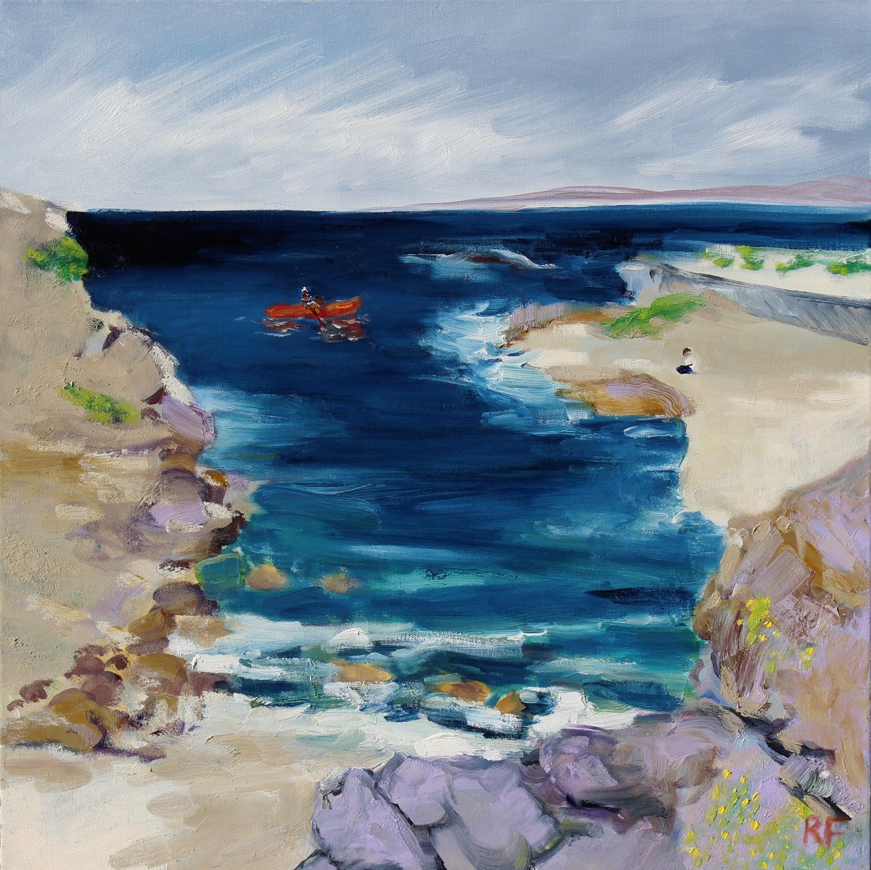 Kajakkpadler, Monterey Bay, 2019 av Richard Fox