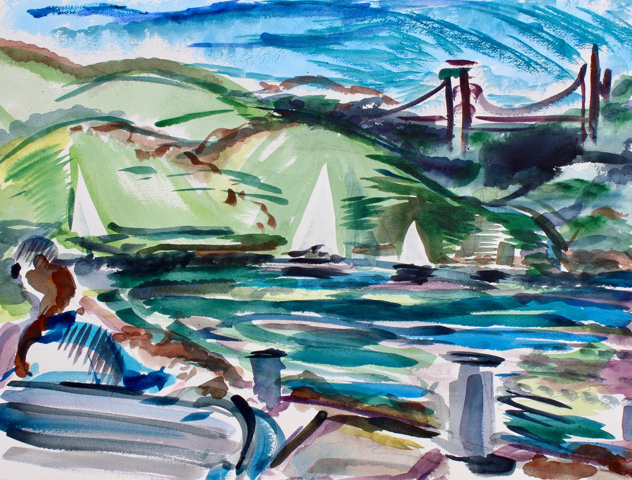 Seilbåter, Tiburon, 2017 av Richard Fox