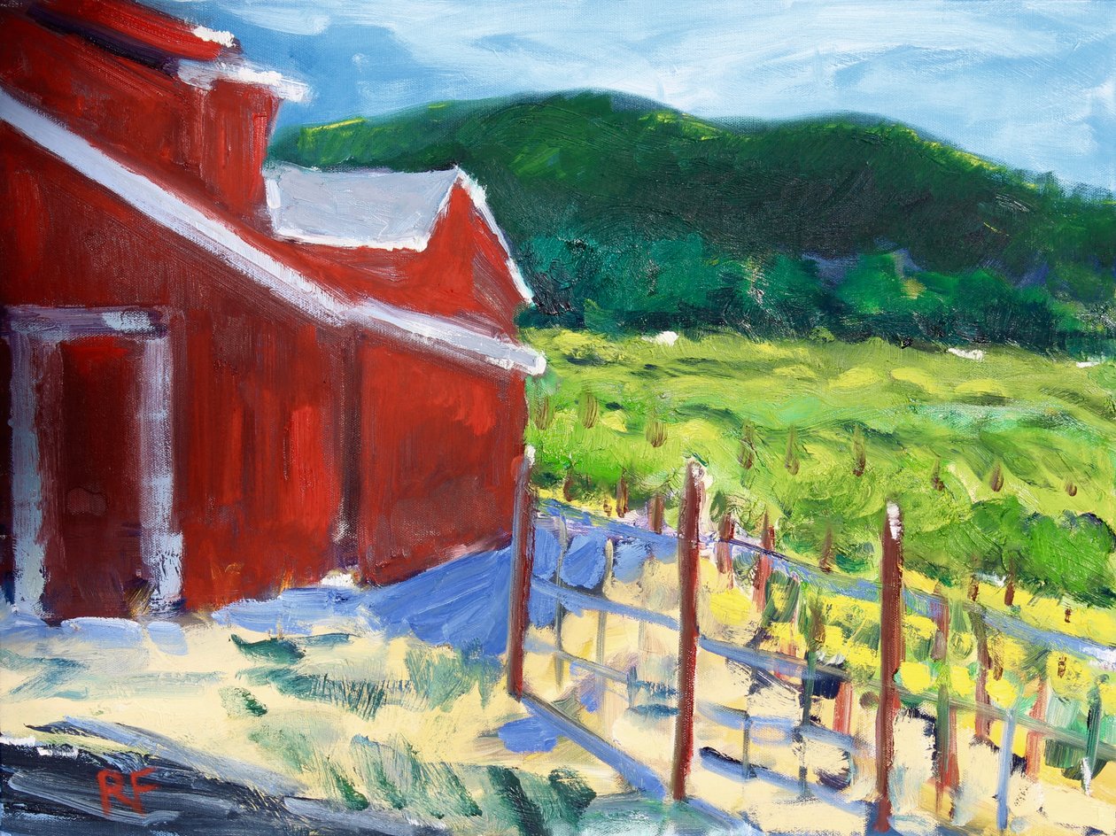 The Red Barn, Napa, 2019 av Richard Fox