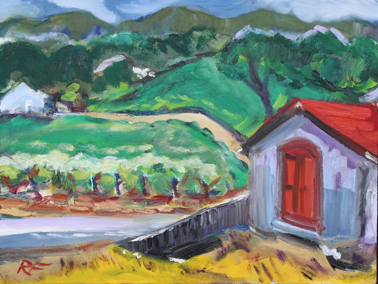 Den røde døren, Sonoma, 2017 av Richard Fox