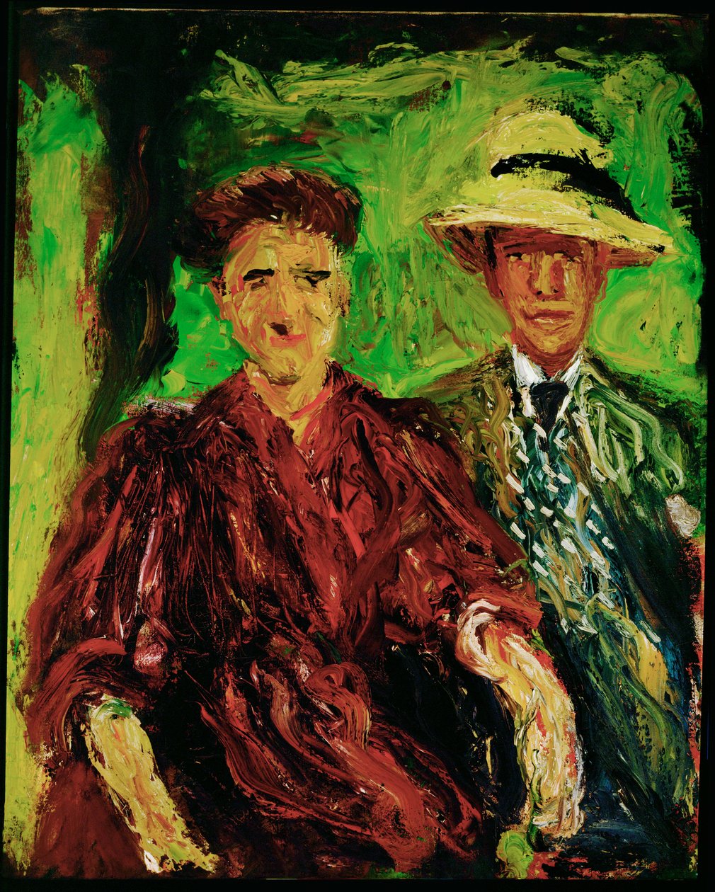 Par i et landskap (maleri på lerret) av Richard Gerstl