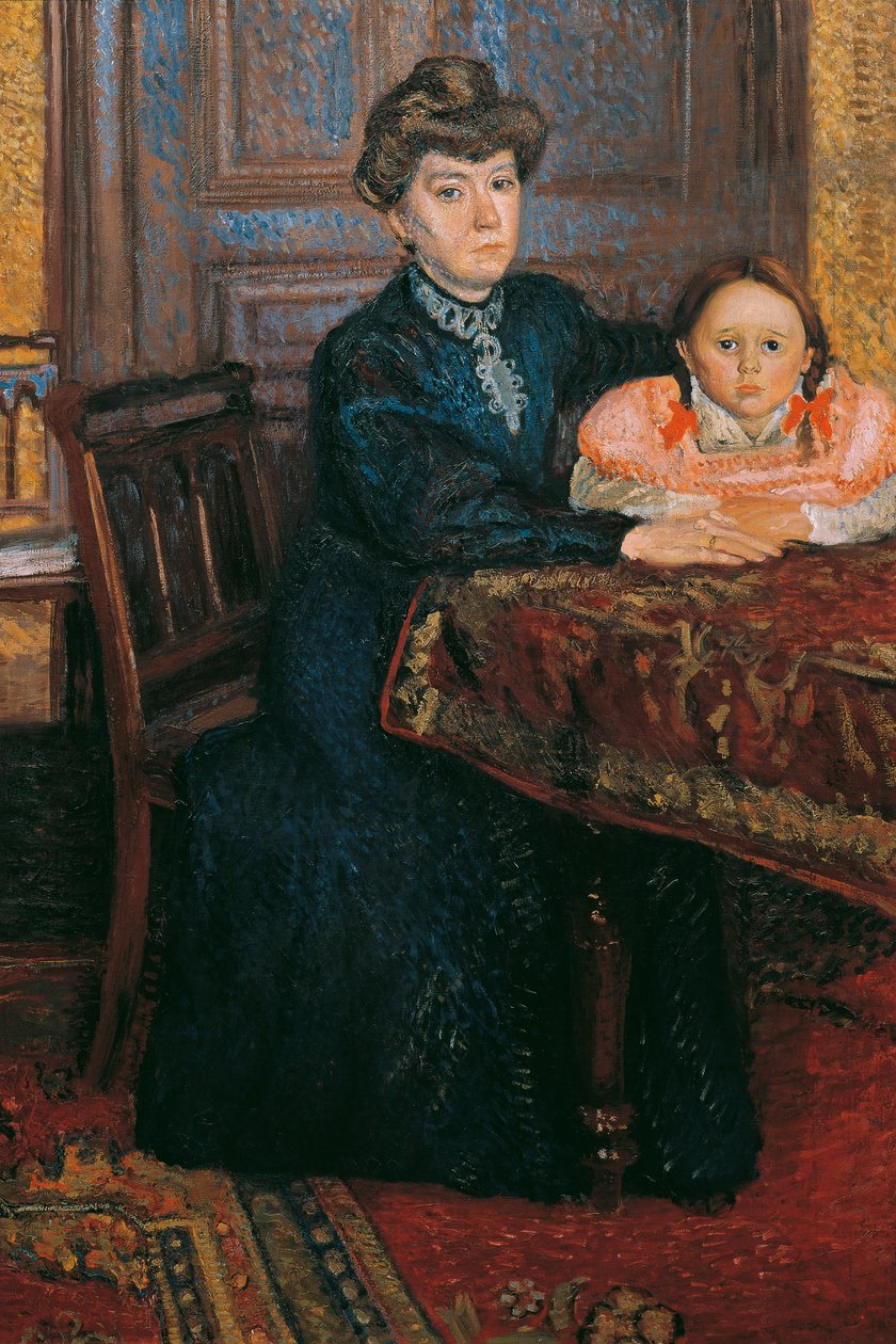 Kvinne med barn (Mathilde Schönberg med datteren Gertrud) av Richard Gerstl