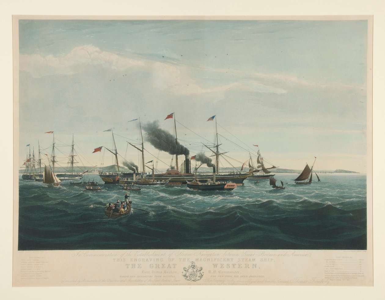 Til minne om etableringen av Steam Navigation mellom Storbritannia og Amerika av Richard Gilson Reeve