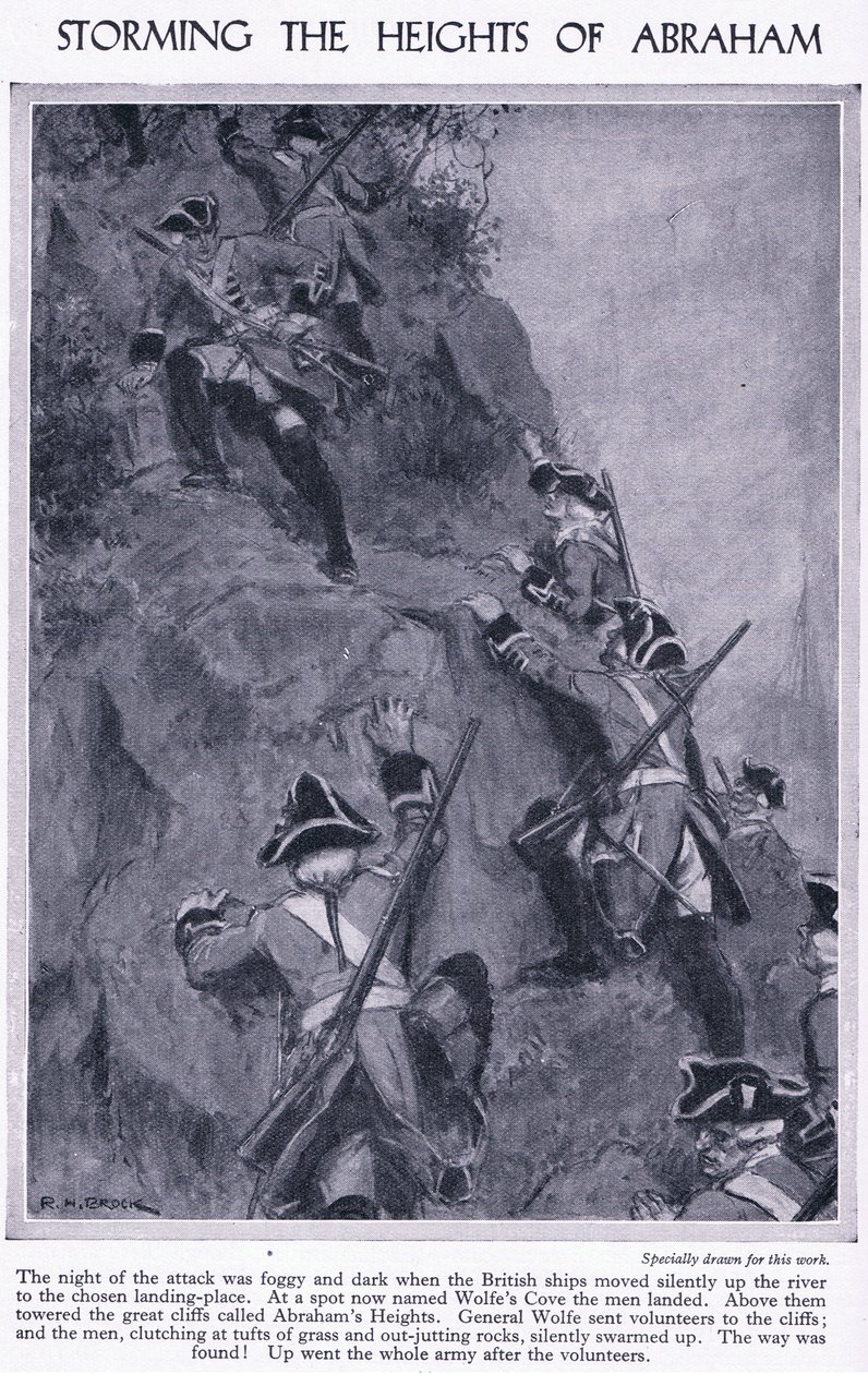 Storming of the Heights of Abraham, ca.1950 av Richard Henry Brock