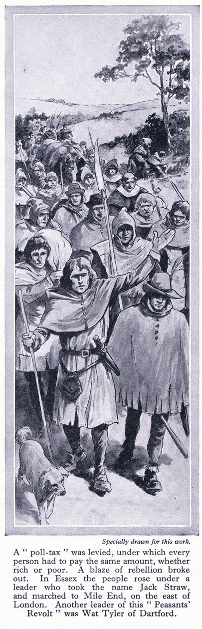 The Peasants Revolt, Jack Straw og Wat Tyler, ca. 1950 av Richard Henry Brock