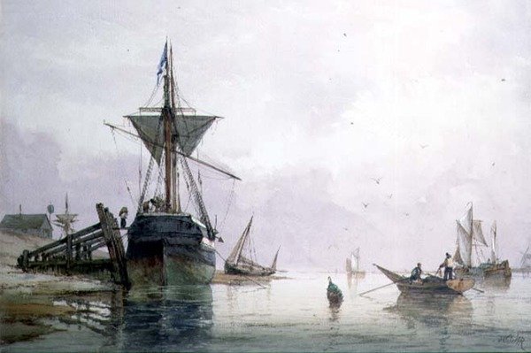 Shoreham (akvarell på papir) av Richard Henry Nibbs