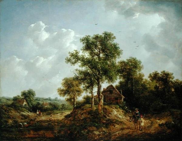 Nær Sevenoaks, Kent (olje på lerret) av Richard Hilder