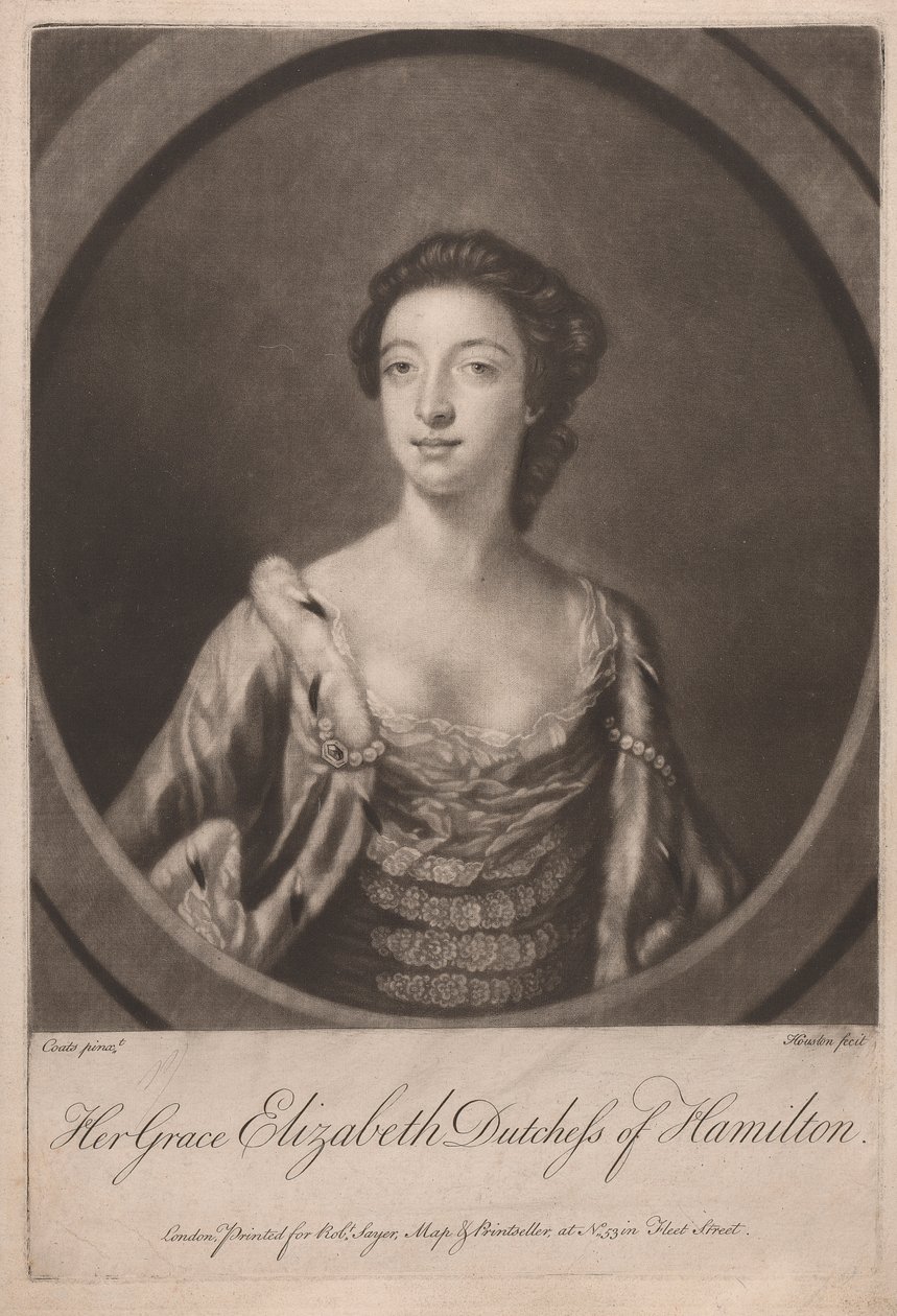 Hennes nåde Elizabeth hertuginne av Hamilton av Richard Houston
