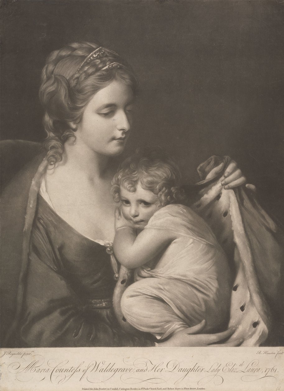 Maria, grevinne av Waldegrave, og hennes datter Lady Elizabeth Laura av Richard Houston