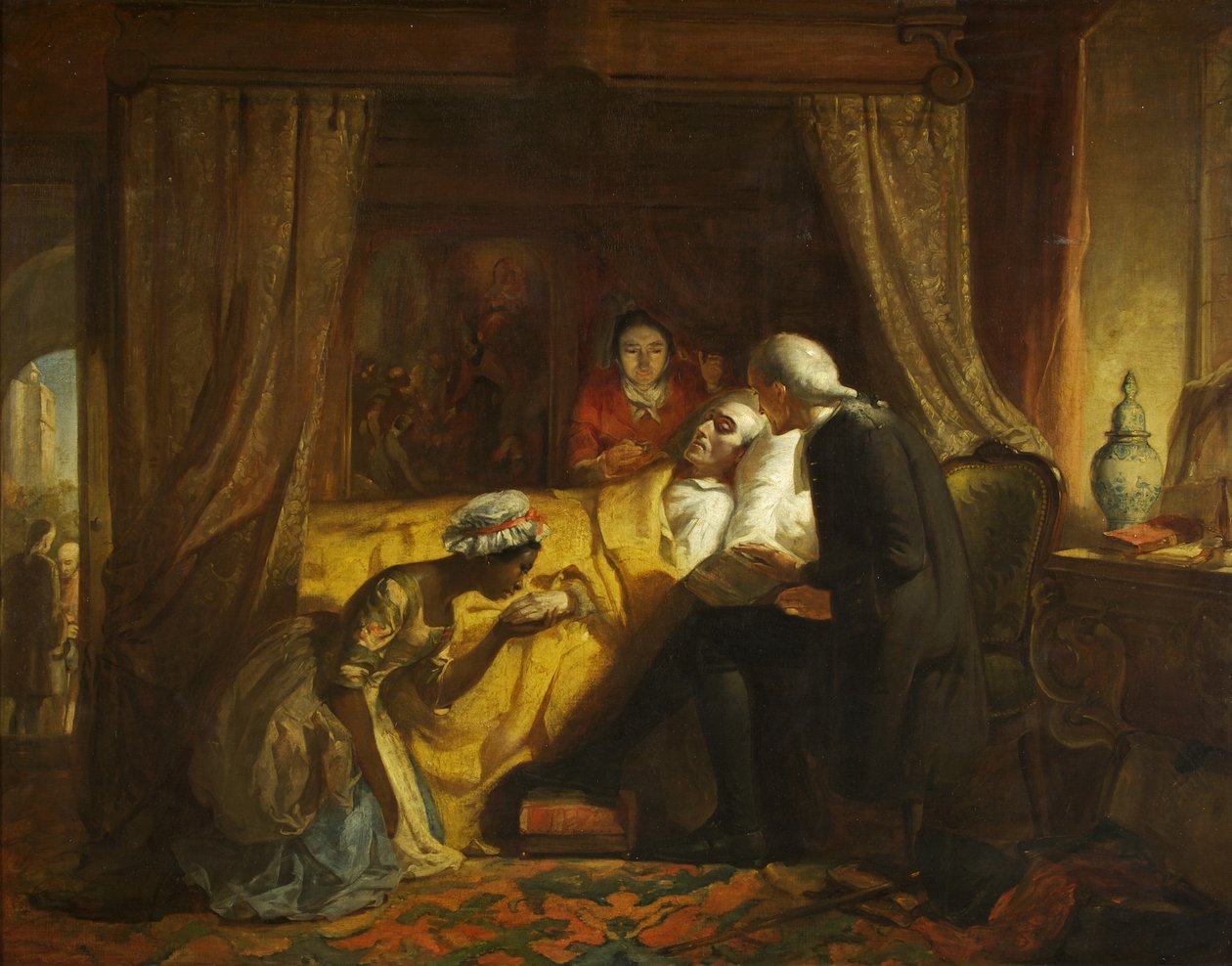 The Death of Edward Colston, ca. 1844 (olje på lerret) av Richard J. Lewis