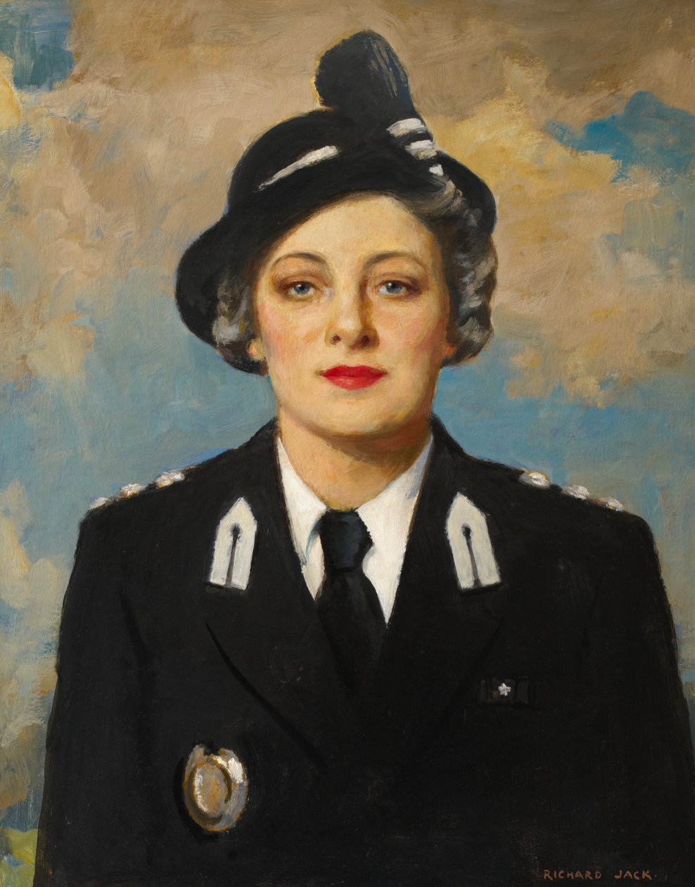 Muriel Elsie Gamage, ca. 1950 (olje på lerret) av Richard Jack