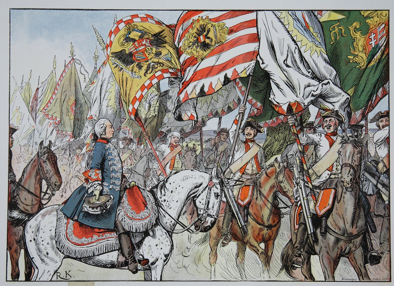 I jubelen over seieren, Hohenfriedberg, 4. juni 1745 av Richard Knoetel