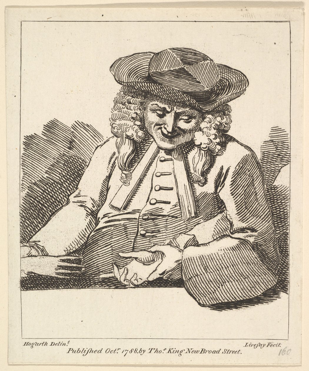 En prest som slutter seg til to personer, oktober 1788. av Richard Livesay