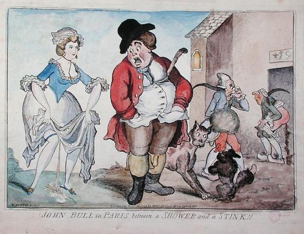 John Bull i Paris mellom en dusj og en Stink av Richard Newton