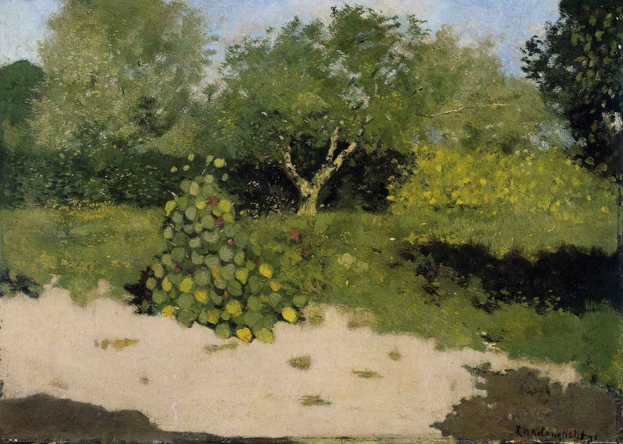 Hjørne av en hage med nasturtiums av Richard Nicolaüs Roland Holst