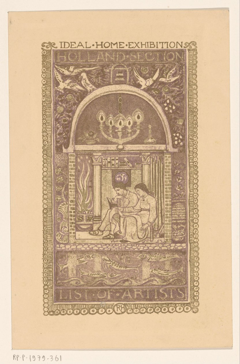 Omslagsdesign for: Catalog of the Ideal Home Exhibition, 1912 av Richard Nicolaüs Roland Holst