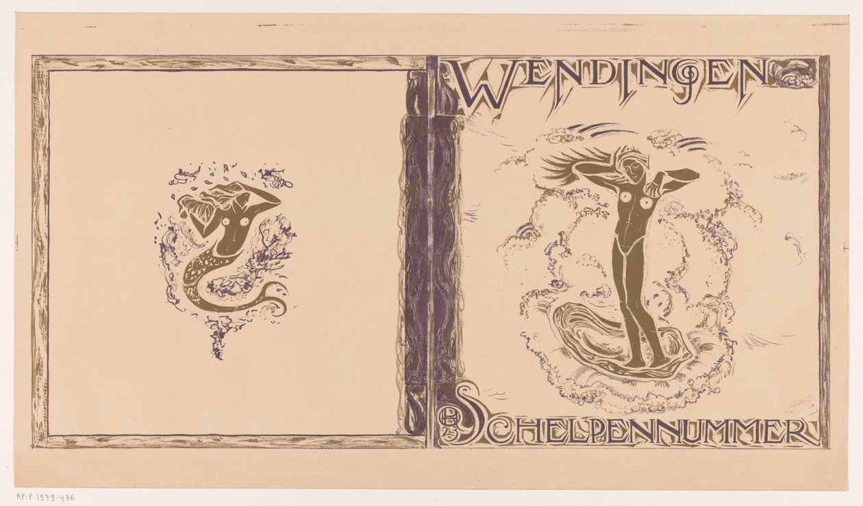Omslagsdesign for: Wendingen, Skallnummer, 1923 av Richard Nicolaüs Roland Holst