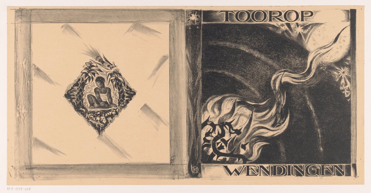 Omslagsdesign for: Wendingen, Toorop nummer, 1928 av Richard Nicolaüs Roland Holst