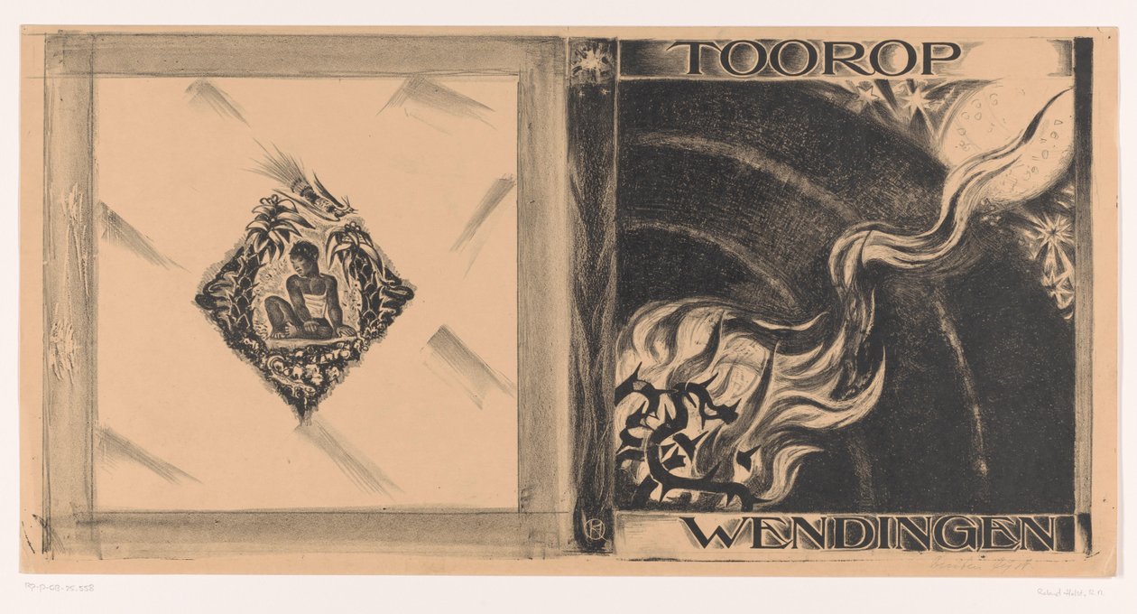 Omslagsdesign for: Wendingen, Toorop utgave, 1928 av Richard Nicolaüs Roland Holst