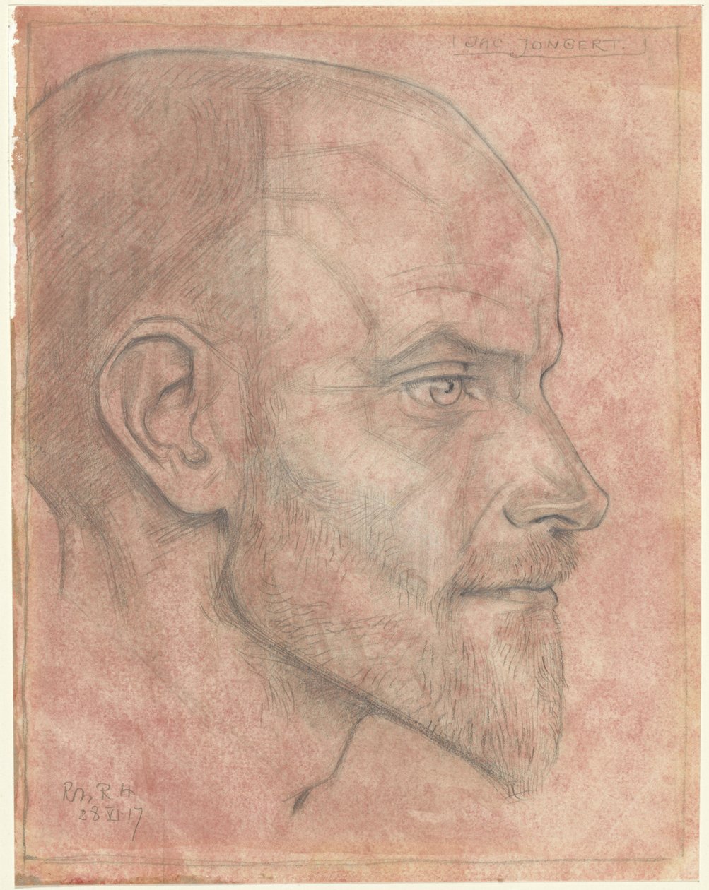 Portrett av Jack. Jongert, fra siden av Richard Nicolaüs Roland Holst