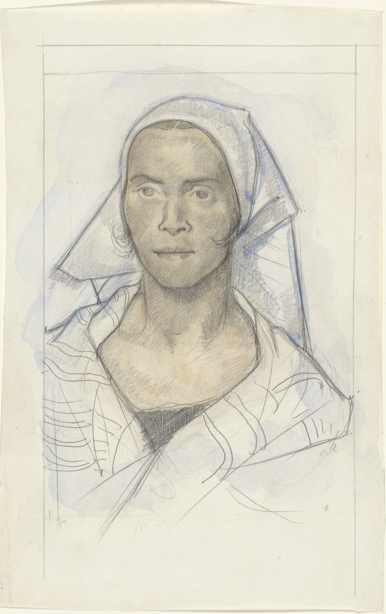 Portrett av en kvinne med et skjerf av Richard Nicolaüs Roland Holst