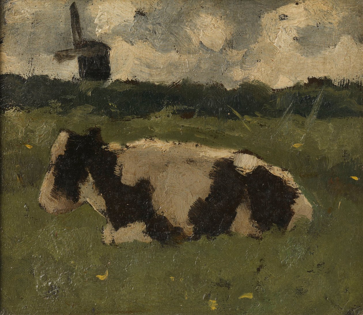Hvilende ku med en mølle av Richard Nicolaüs Roland Holst