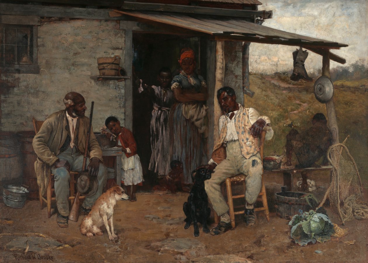 En hundebytte, 1881. av Richard Norris Brooke