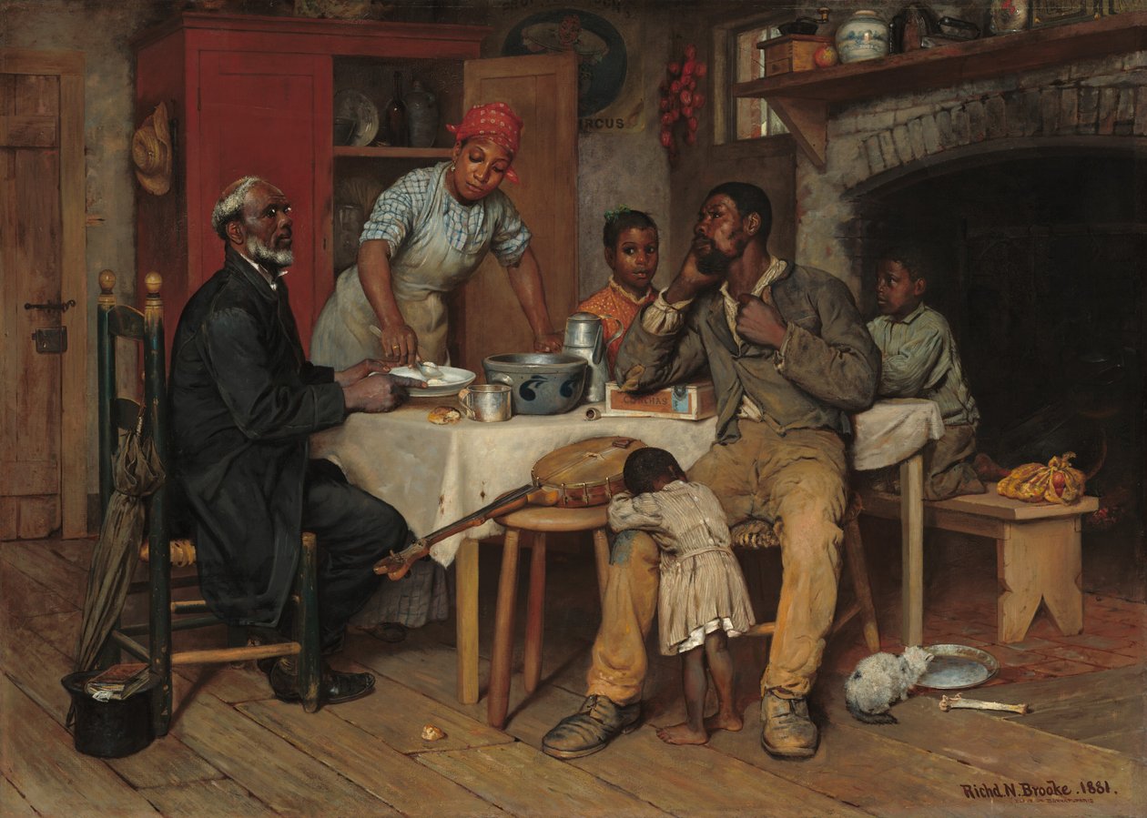 Et pastoralt besøk, 1881. av Richard Norris Brooke